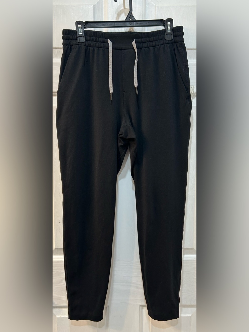 lululemon Soft Jersey Tapered Pant Men's Sz M Black Stretch Workout Jogging